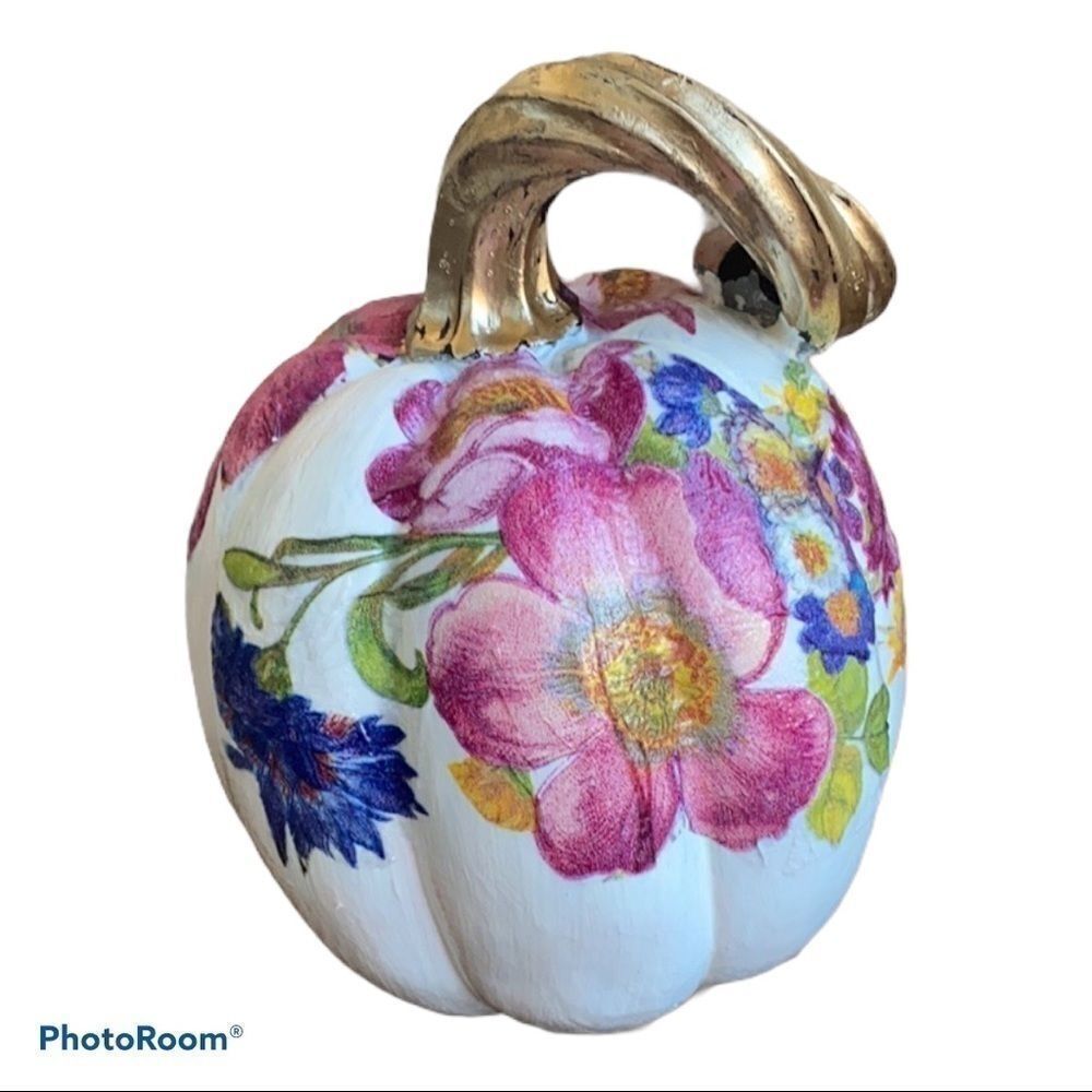 Hand Painted and Decoupaged Pumpkin